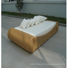 Jardín de aluminio y muebles cama solar tela Chaise Lounge